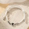 Custom Photo Projection Bracelet Handmade Woven Rope 316L Stainless Steel PVD Plated Jewelry Gift for Her