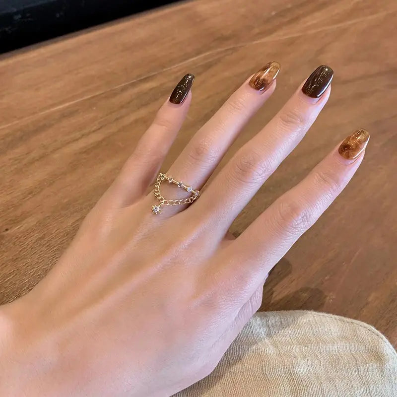 Classic Star Pendant Open Ring