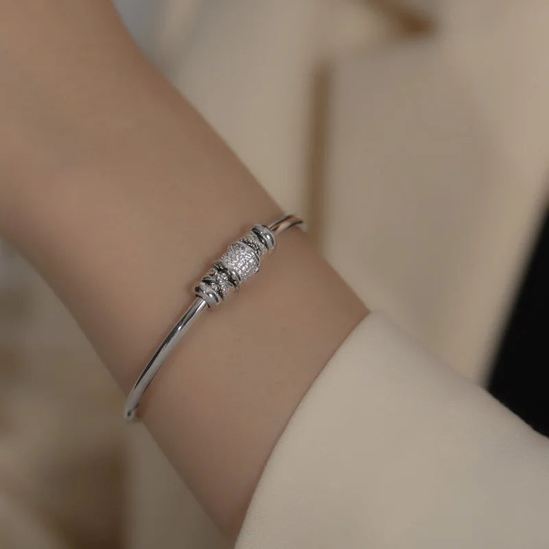 Sleek Cylindrical Cuff Bracelet