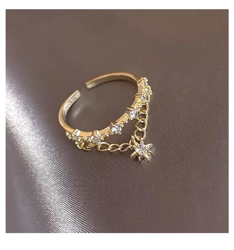 Classic Star Pendant Open Ring