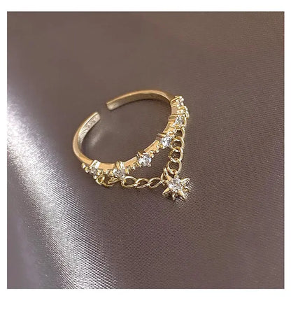 Classic Star Pendant Open Ring