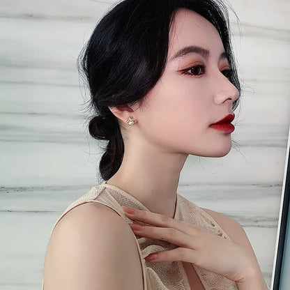 Elegant Pearl Bee Earrings