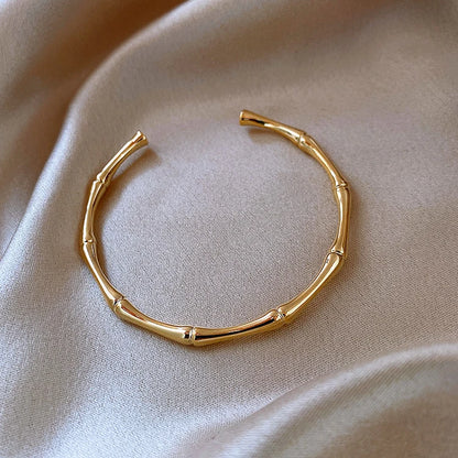 2020 new design bamboo shape adjustable size Bracelet for woman fashion luxury Korean jewelry retro girl's unusual Bracelet