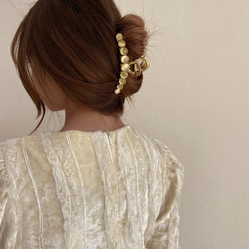 2025 New Elegant Opals Grip Back Of The Head Fixed Hair Shark Clip Headdress Girls Fashion Hairpin Accessories For Womans Clip