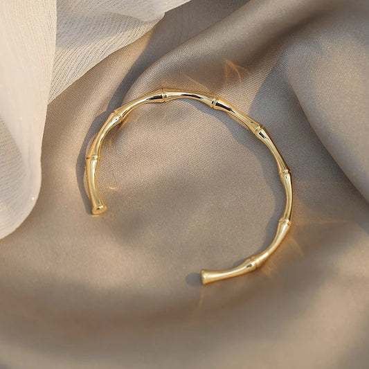 2020 new design bamboo shape adjustable size Bracelet for woman fashion luxury Korean jewelry retro girl's unusual Bracelet