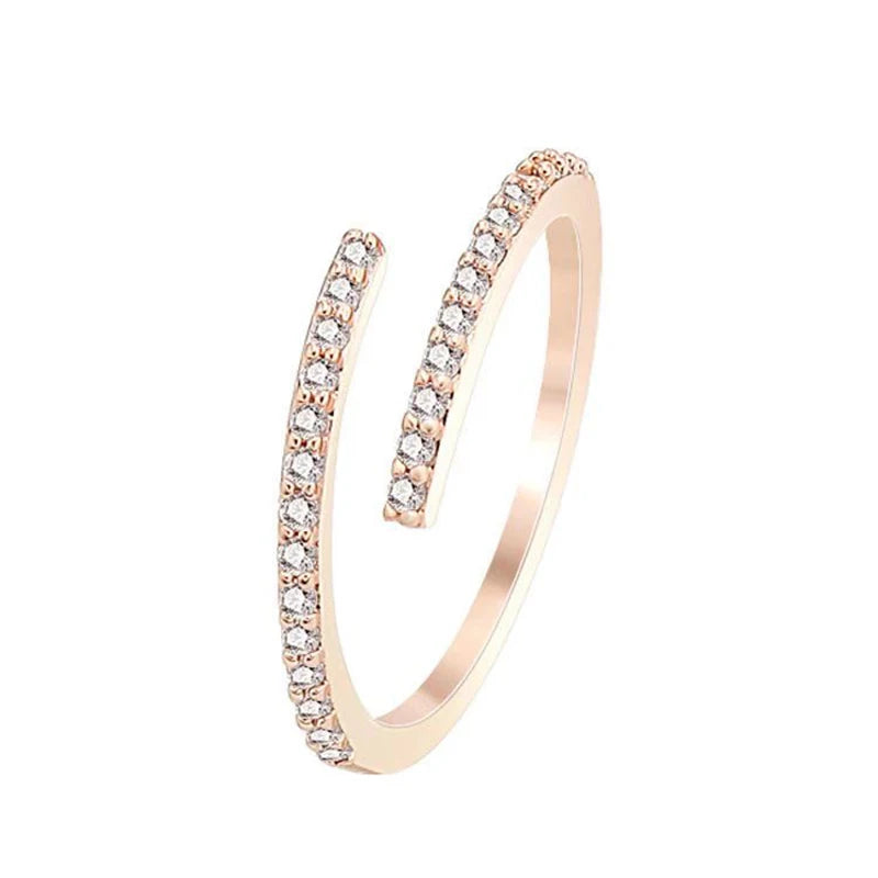 Minimalistischer geometrischer Roségoldring