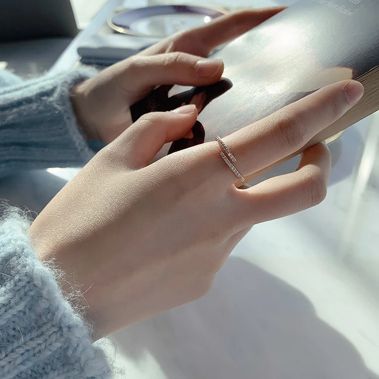 Minimalist Geometric Rose Gold Ring