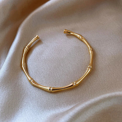 2020 new design bamboo shape adjustable size Bracelet for woman fashion luxury Korean jewelry retro girl's unusual Bracelet