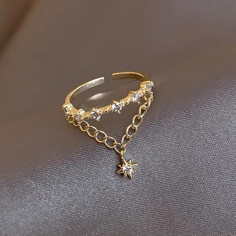Classic Star Pendant Open Ring
