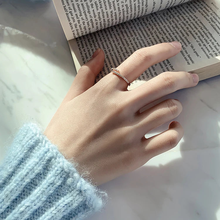Minimalist Geometric Rose Gold Ring