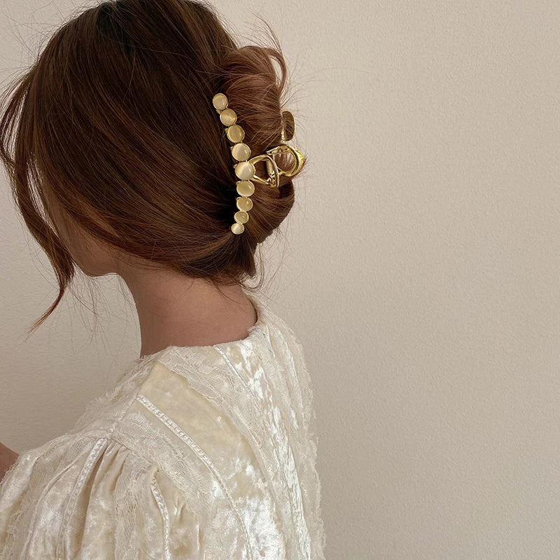 2025 New Elegant Opals Grip Back Of The Head Fixed Hair Shark Clip Headdress Girls Fashion Hairpin Accessories For Womans Clip