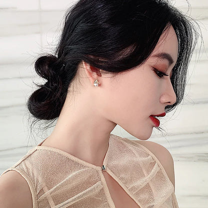 Elegant Pearl Bee Earrings