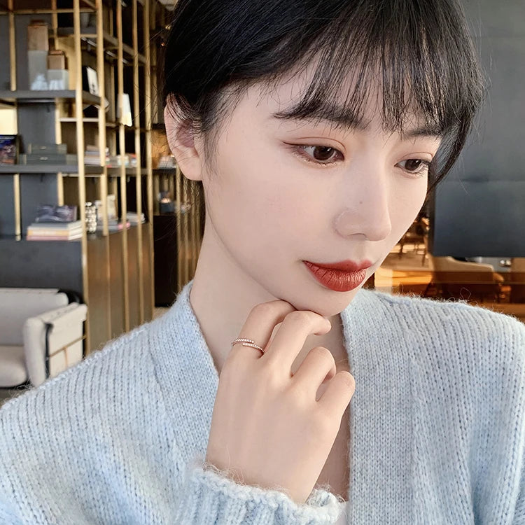 Minimalist Geometric Rose Gold Ring