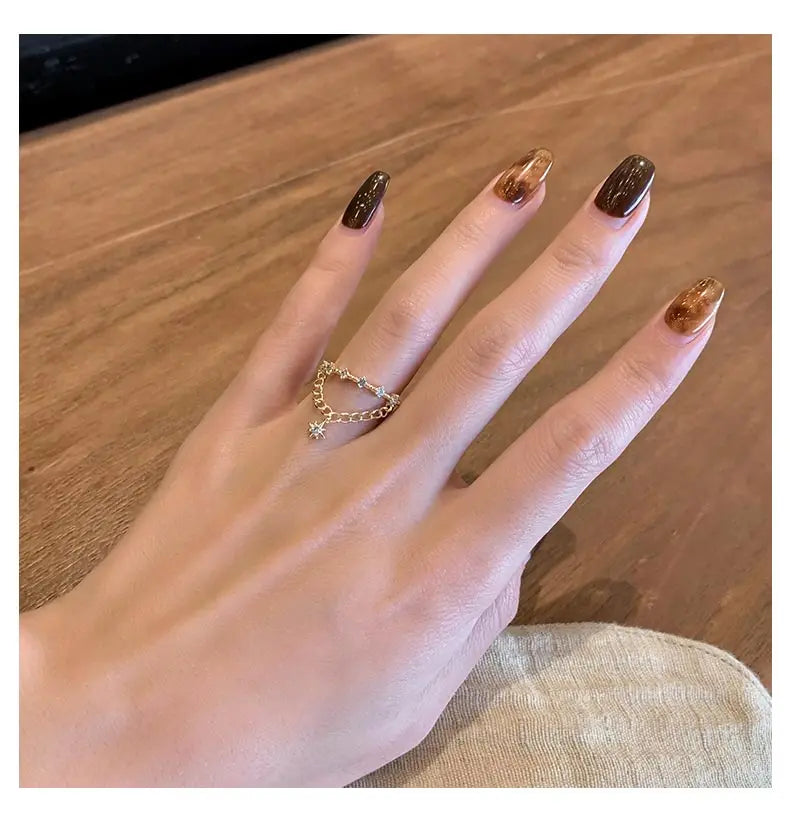 Classic Star Pendant Open Ring
