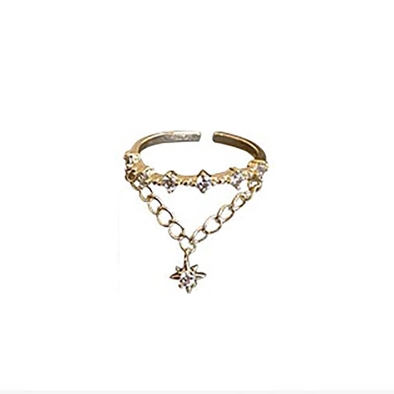 Classic Star Pendant Open Ring