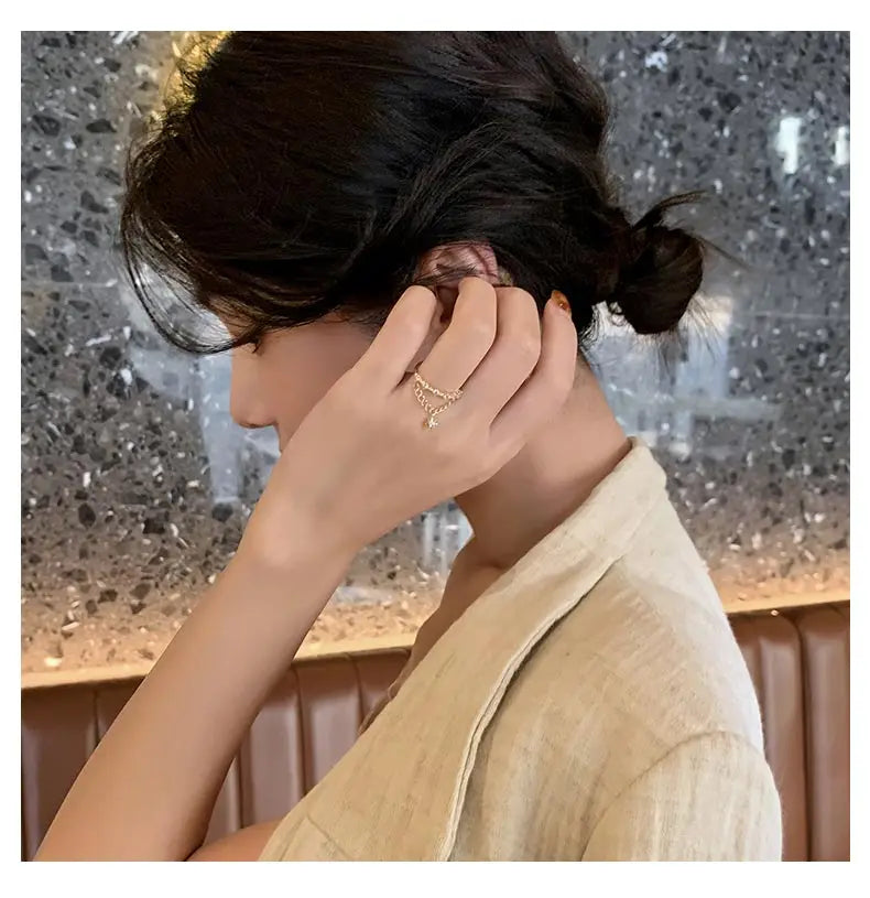 Classic Star Pendant Open Ring