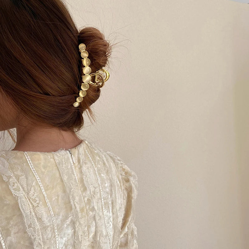 2025 New Elegant Opals Grip Back Of The Head Fixed Hair Shark Clip Headdress Girls Fashion Hairpin Accessories For Womans Clip