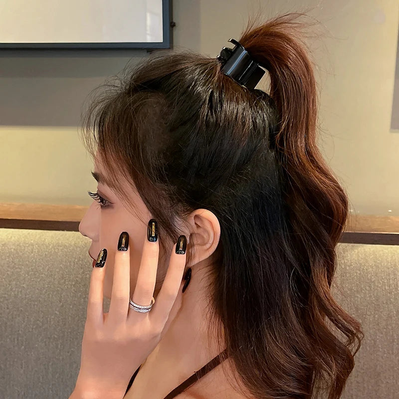 2025 New Girl's High Horsetail Fixed Artifact Hairpin Simple Jewelry Hair Accessories Halloween Party Small Grab Clip For Woman