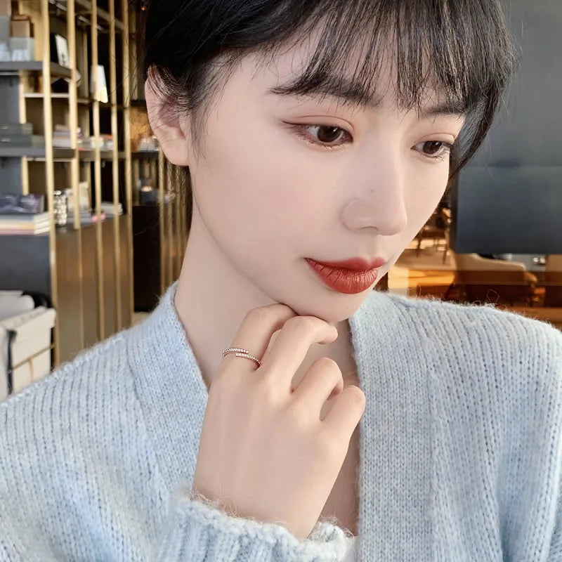 Minimalist Geometric Rose Gold Ring