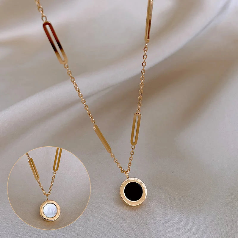 Natural Irregular Green Stone Pendant Gold Color Chain Necklace 2024 Fashion Jewelry For Women's Sexy Neckchain Neck Accessories