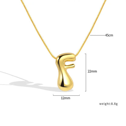 925 Sterling Silver Initial Necklace – Elegant Balloon Letter Gift for Her