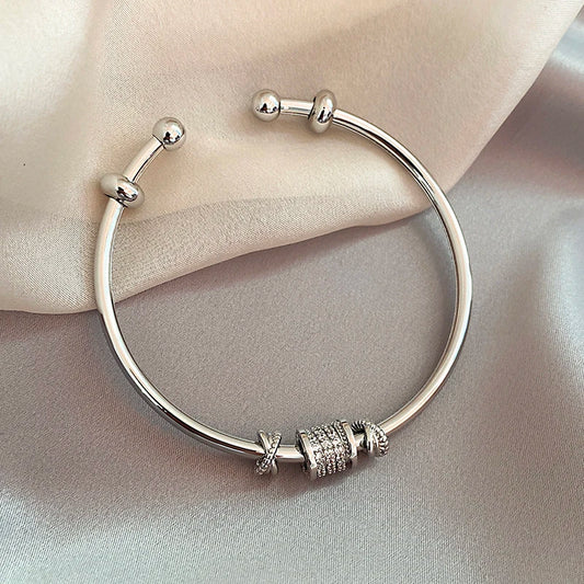 Sleek Cylindrical Cuff Bracelet