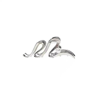 Exaggerated and Irregular Wave Shaped Metal Claw Clip 2024 Fashion Hair Accessories - Versatile Headwear for Korean Women Girls