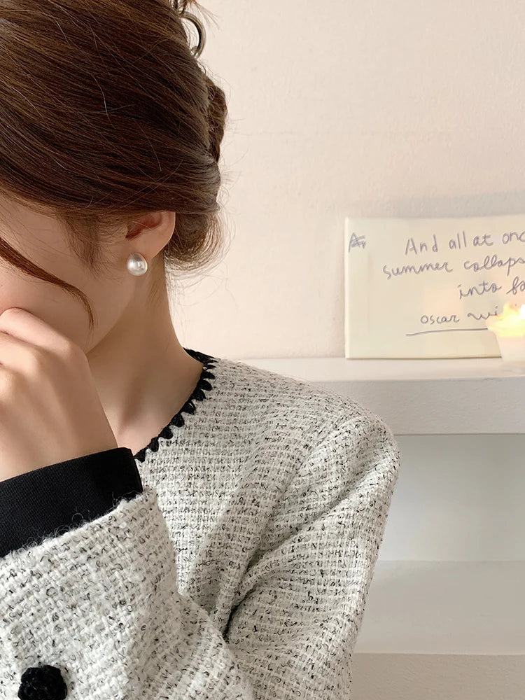 2025 European and American Minimalist Matte Brushed Metal Drop Shaped Earrings For Women's Exquisite Fashion Jewelry Accessories