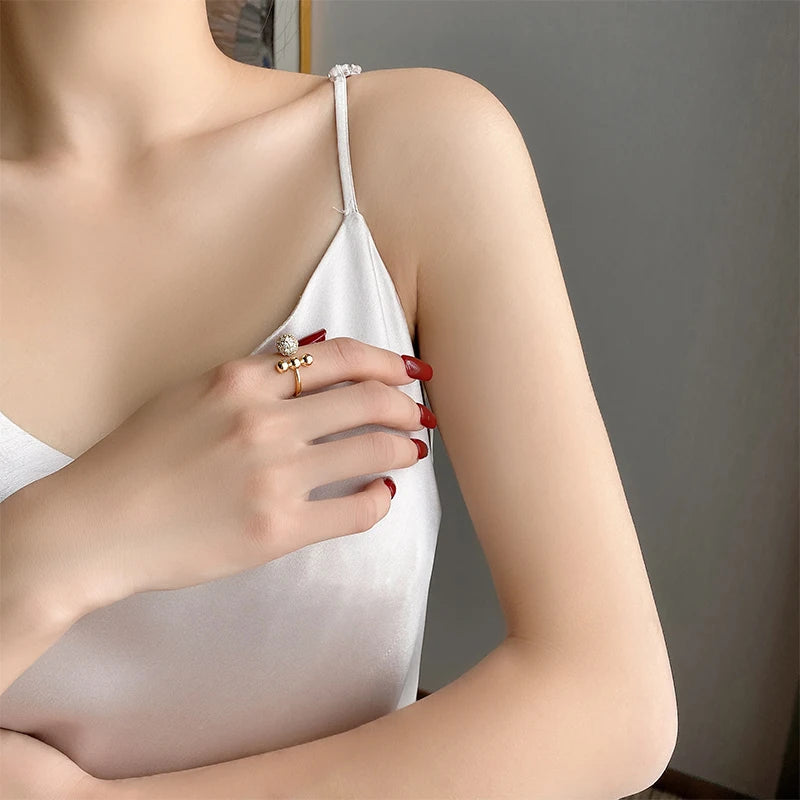 Classic Zircon Circle Open Ring