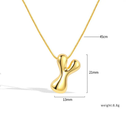 925 Sterling Silver Initial Necklace – Elegant Balloon Letter Gift for Her