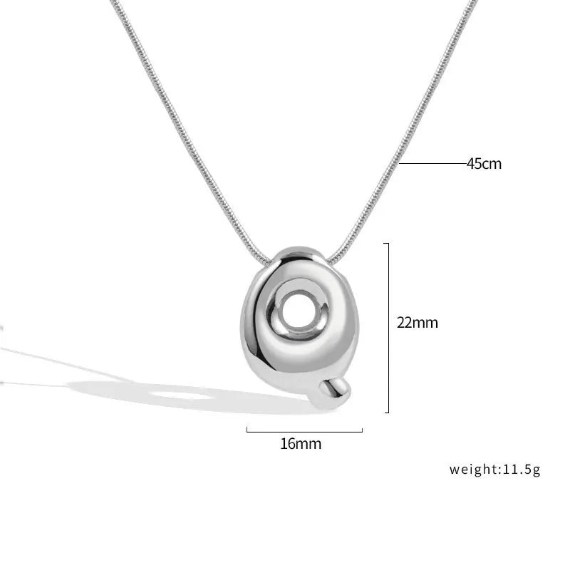 925 Sterling Silver Initial Necklace – Elegant Balloon Letter Gift for Her