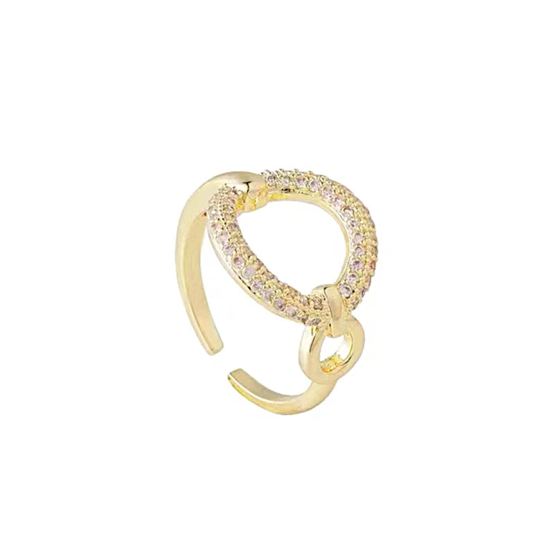 Classic Zircon Circle Open Ring