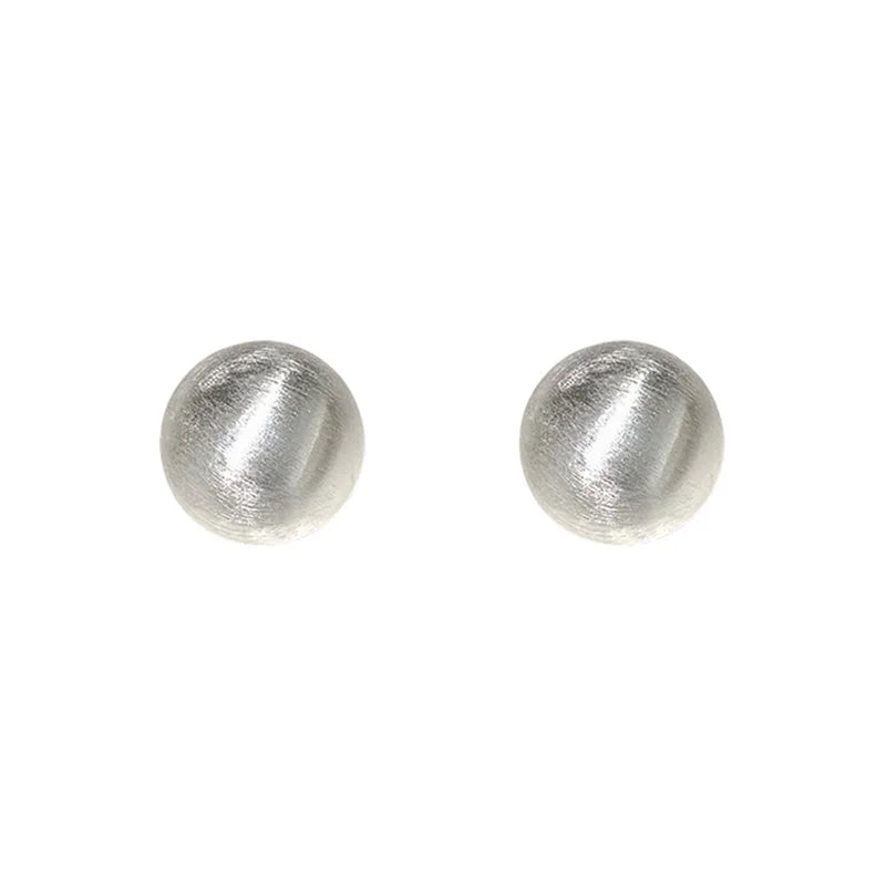 Luxurious Simple Design Brushed Frosted Metal Semicircle Earrings 2025 New Jewelry For Women Christmas Party Fashion Accessories