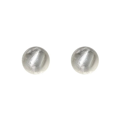 Luxurious Simple Design Brushed Frosted Metal Semicircle Earrings 2025 New Jewelry For Women Christmas Party Fashion Accessories