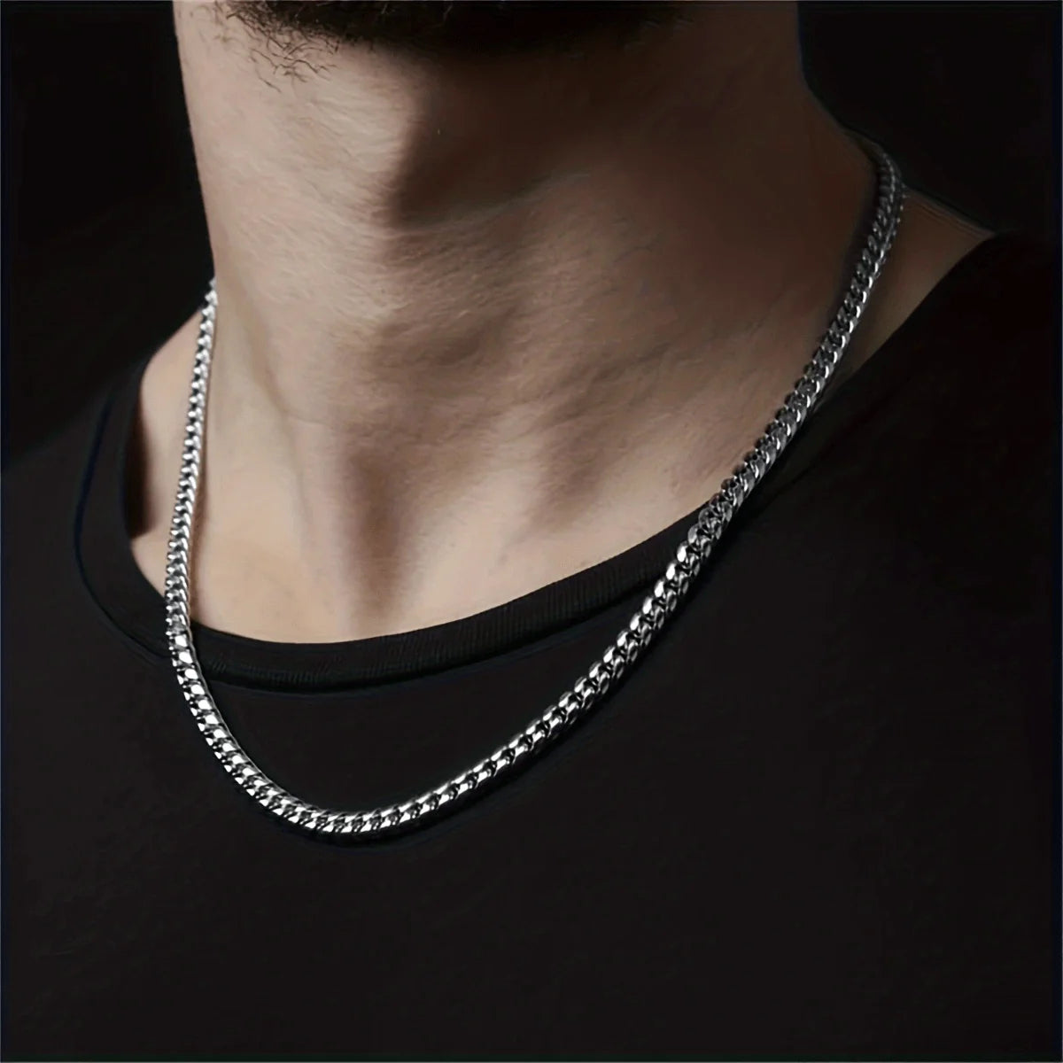 Cuban Link Promise Necklace for Men – Perfect gift for boyfriend, birthday, Christmas – Includes gift box and card.