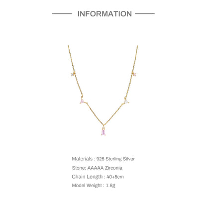 Aide 925 Sterling Silver Unique Sparkling Clear Zircon Rivet Spike Charm Necklaces For Women Rock Punk Jewelry Stackable Choker