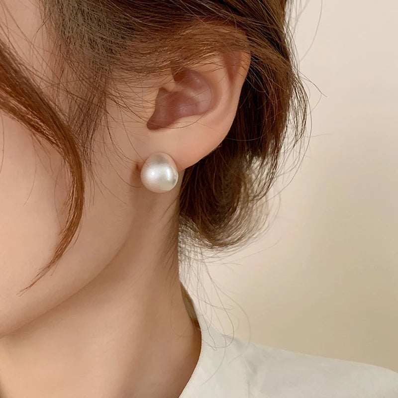 2025 European and American Minimalist Matte Brushed Metal Drop Shaped Earrings For Women's Exquisite Fashion Jewelry Accessories
