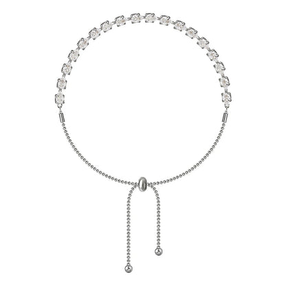 Luxury Premium Zircon Pull Adjustable Charm Bracelets For Woman 2025 Korean Fashion Jewelry Wedding Party Girl's Simple Bracelet