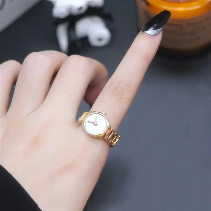 Unique Imitation Watch Design Open Ring