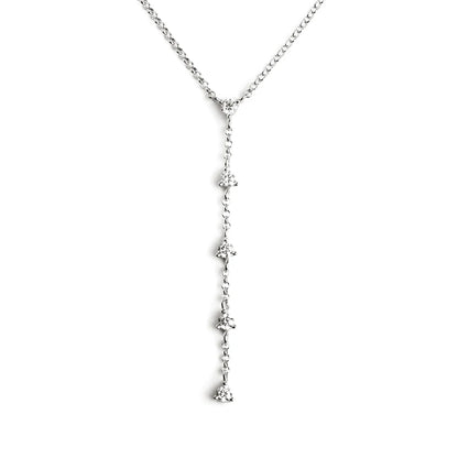 Aide 925 Sterling Silver Unique Sparkling Clear Zircon Rivet Spike Charm Necklaces For Women Rock Punk Jewelry Stackable Choker