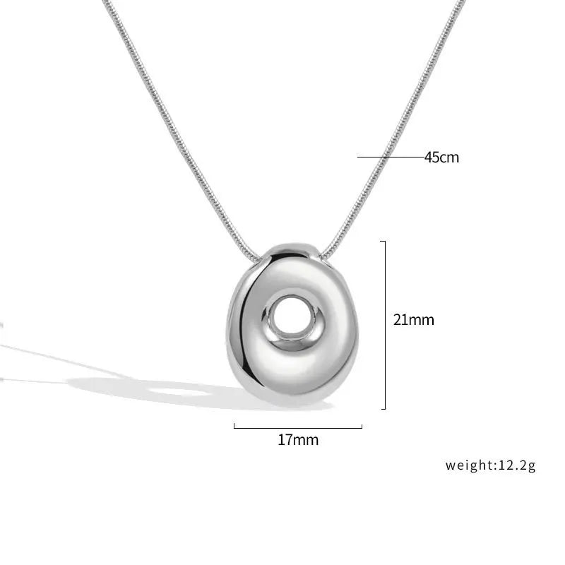 925 Sterling Silver Initial Necklace – Elegant Balloon Letter Gift for Her