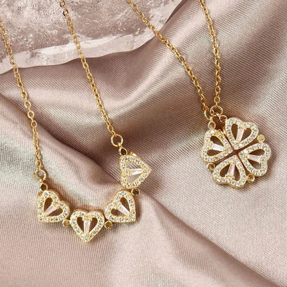 Magnetic Love Clover – Elegant 925 Silver Necklace for Her