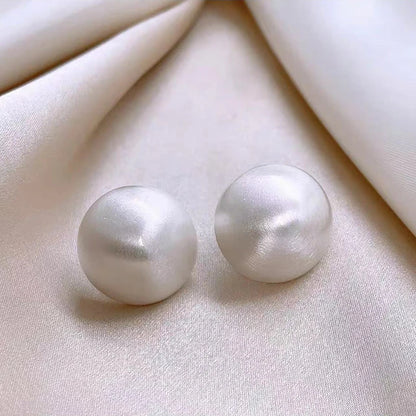 Luxurious Simple Design Brushed Frosted Metal Semicircle Earrings 2025 New Jewelry For Women Christmas Party Fashion Accessories