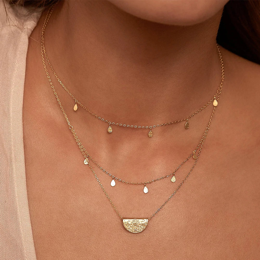 Aide 925 Sterling Silver Unique Sparkling Clear Zircon Rivet Spike Charm Necklaces For Women Rock Punk Jewelry Stackable Choker