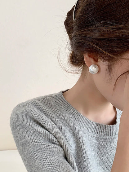 Luxurious Simple Design Brushed Frosted Metal Semicircle Earrings 2025 New Jewelry For Women Christmas Party Fashion Accessories