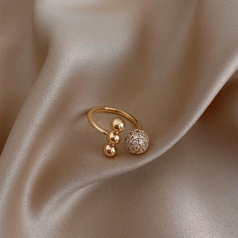 Classic Zircon Circle Open Ring