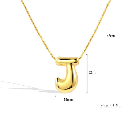 925 Sterling Silver Initial Necklace – Elegant Balloon Letter Gift for Her