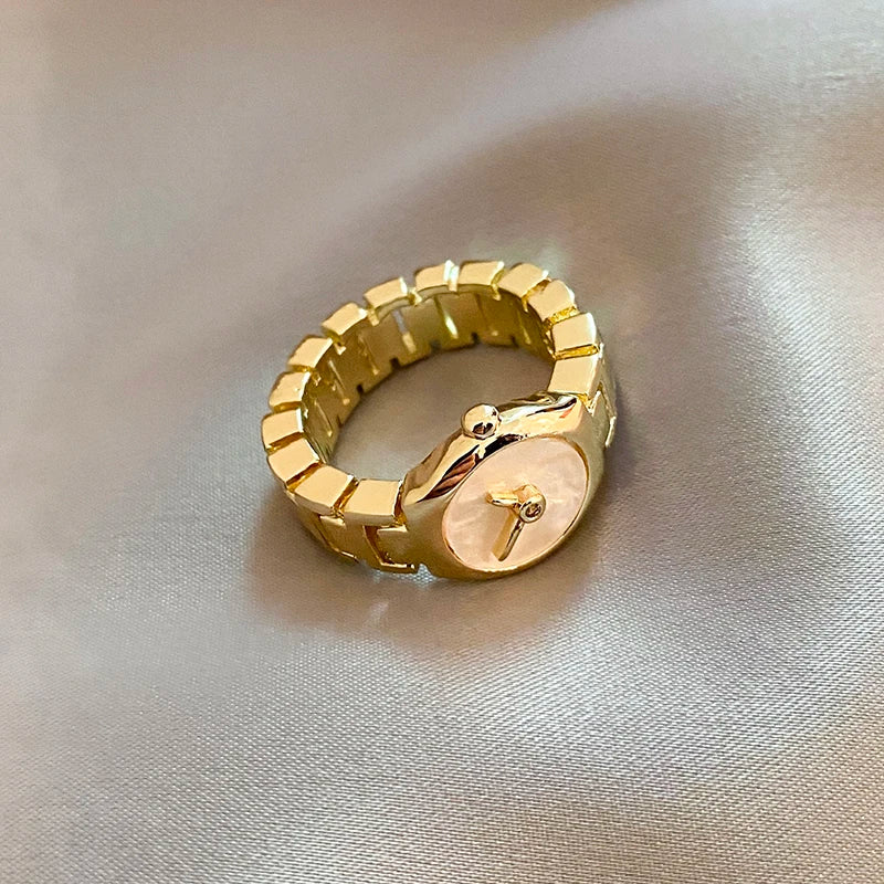 Unique Imitation Watch Design Open Ring