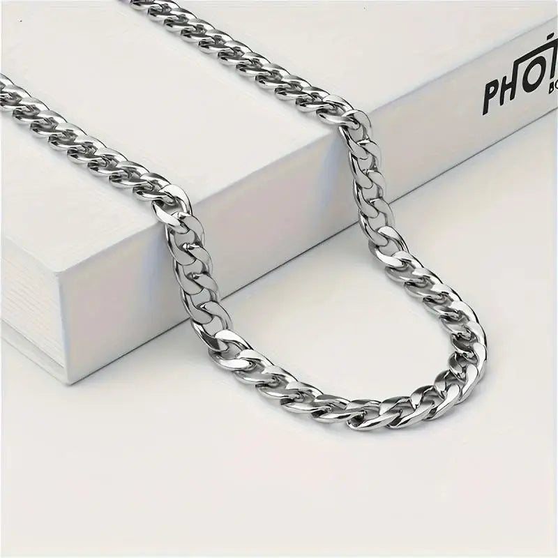 Cuban Link Promise Necklace for Men – Perfect gift for boyfriend, birthday, Christmas – Includes gift box and card.