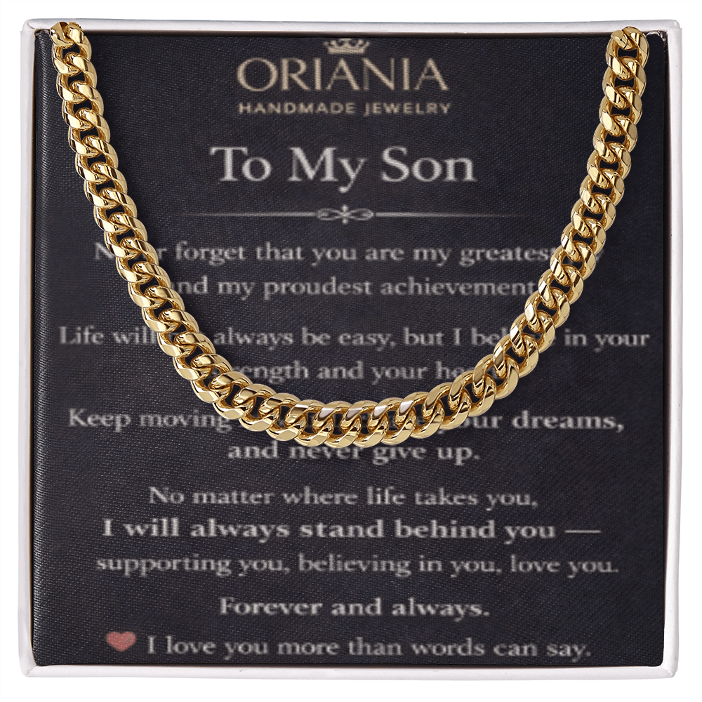 Oriania Cuban Link Chain for Son – A Powerful Symbol of Love & Pride